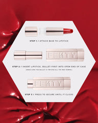 Fenty Icon The Case Semi-Matte Refillable Lipstick — Navy Edition